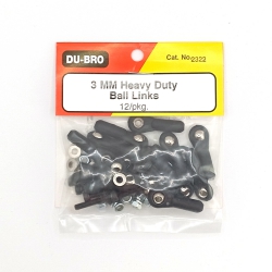 Snap kulowy 3mm Heavy Duty Ball Links (12 szt.) - DU-BRO #2322